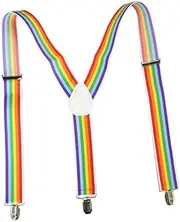 SOESFOUFU 2.5cm Adult Colorful Set Party Suspender Accessory Dress Up Bow Tie for Men Women Photo Prop 2 Pcs in 1 Set