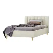 Kelly Velvet Bed Frame - Cream