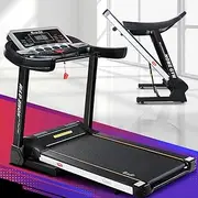 Everfit Treadmill Electric Treadmills with 450mm Running Belt, Hydraulic Unfolded Walking Pad Foldable Machine Home Gym Exercise & Fitness Equipment, with up to 18km/h Speed and 15-Level Auto Incline