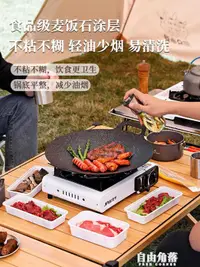 在飛比找樂天市場購物網優惠-戶外麥飯石卡式爐烤肉盤燒烤盤烤肉鍋韓式鐵板燒電磁爐煎烤盤家用