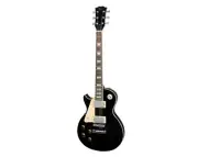 Left Hand Full Size Electric Guitar LP Style 6 String Linden Humbuckers Black EL