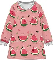 [Caihoyu] Girls' Long-Sleeved Dress Kids Pullover Christmas Outfit, Multicolor15, 4 Years