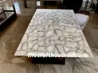 White Agate Geode Dining Table Top, Hallway Agate Center Table Top, Decor