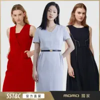 在飛比找momo購物網優惠-【SST&C 超值限定】女士 設計款長袖洋裝/雪紡長袖洋裝-