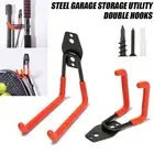 Duty Ladder Organizer Tool Wall Mounted Holder Hanger Rack Garage Storage Hooks