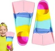 Short Swim Fins, Adults Diving Flippers Swim Fins, Professional Effective Short Light Diving Flippers, Travel Size Flippers for Swimming Snorkeling