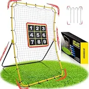 Furypiont Soccer Rebounder Bounce Back Net,Baseball Rebounder Net, Adjustable Angle All Ages Volleyball Rebounder Training Equipment, Soccer Themed Gifts for Backyard Soccer Practice