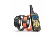 Dog Bark Collars - 2x 800m Range Recievers Vibration Sound Light Training Device