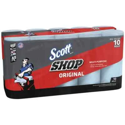 Blue Scott Shop Original 10 Towels Roll Multipurpose Car Oil Cleaning Cloth Wipe