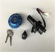 Ignition Switch for YBR 125 YB 125 YB125 for YBR125 2002-2013 Motorcycle Scooter Ignition Switch Lock Fuel Gas Cap Lock Key Set Motorcycle Ignition Switch Lock(B)