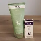 REN Ever calm Cleansing Gel & Clean Skincare Bio-Retinoid Youth Serum 15ml