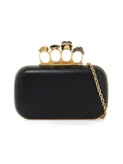 Alexander Mcqueen Chain Clutch With Knuckle Handle