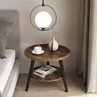 End Tables Double-Layer Small Coffee Table Side Table Wood-Based Countertops