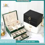 THREE-LAYER DRAWER JEWELRY BOX DOUBLE-LAYER WOODEN JEWELLERY