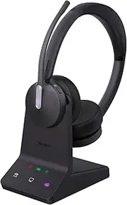 Yealink WH64 Dual Teams Headset with Base Station - Optimised for Microsoft Teams, Two-Ear Design, Noise Cancelling, USB Connection