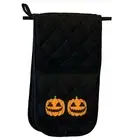 Pumpkins - Novelty Gift Double Mitt Oven Gloves Double Kitchen Chef BBQ Mitts
