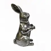 Large Rabbit Metal Easter Bunny Hare Aluminum Figurine Statue 16 inches
