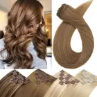 CLEARANCE Remy Quality 100% Human Hair Extensions Clip In Long Weft Full Head AU