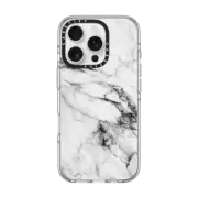 iPhone 16 Pro Clear Case MagSafe Compatible Black and White Marble