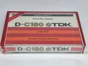 RARE TDK D-C180 Blank Audio Cassette Tape (Sealed) NOS! New!