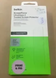 Belkin ScreenForce UltraGlass 2 Screen Protector for iPhone 16 Pro (OVA157fq)