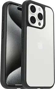 [Otterbox] Sleek Apple iPhone 15 Pro (6.1") Case Clear/Black ProPack - (77-92750),Antimicrobial,Drop+ Military Standard,Raised Edges,Hard Case,Soft Grip
