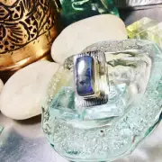 Genuine 925 Sterling Silver Large Labradorite Gemstone Ring Size 9