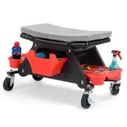 Mechanic Stool, 300 LBS Garage Stool on Wheels, Heavy Duty Rolling Mechanics