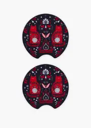 [Taking Shape] Taking Shape Set / 2 Car Coasters in Multi - Women's Accessories Multi