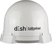 KING DT4450 Dish Tailgater Bundle - Portable/Roof Mountable Satellite TV Antenna and Dish Wally HD Receiver, White, Western & Eastern Arc Satellites