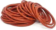 10Pcs CS 2mm-2.4mm Red Silicone VMQ O-Ring Gasket Food Grade Sealing Ring Waterproof and Insulated OD 5~90mm O-Ring Kit Gasket Washer Seals Assortment Set (Color : Red, Size : OD 9MM_2.0MM(10PCS))