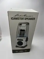 Eddie Bauer iCANISTER Speaker White 31397-100 Aux Cord Speaker Splash Proof