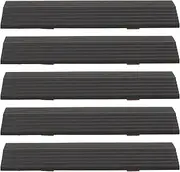 NOLITOY 5pcs Rise Threshold Ramps for Doorways, Self-Adhesive Rubber Ramp, Door Ramp for Wheelchair, Robot Vacuum, Stroller, Non-Slip, Cuttable Rubber Ramp for Doorway, Bathroom, Kitchen