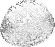 SHINEOFI Glass Paperweight Clear Glass Turtle Shell Figurine Paperweight Chinese Calligraphy Paperweight Brush Rest Holder Painting Tool for Pressing Paper