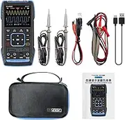 2C53T Upgraded 3-in-1 Oscilloscope Multimeter Signal Generator 50MHz Bandwidth 250MS Dual Channel 20000 Counts Black high Endurance