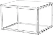 HEALSOPTHY Transparent Multi Function Storage Box Stackable Acrylic Book Holder for Home Office Bedroom and Student Use Dustproof Container for Textbooks and More