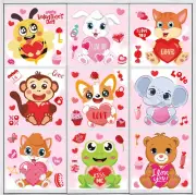 Valentine'S Day Window Clings Lovely Animals Window Decals Double-Sided Cute Car