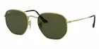 New Ray Ban Sunglasses HEXAGONAL RB 3548N 001/58 51MM GOLD/GREY POLARIZED LENS