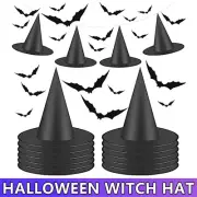 3-10Pcs Wizard Witch Hat Black Book week Costume Party Dressing Up Adults Kids