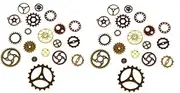 TEHAUX Sets Metal Gear Charms Set DIY Retro Accessories Vintage Cog Watch Wheel Charms for Necklace Pendants Crafts Pcs