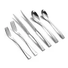 24-Piece Silverware Set with Steak Knives,Forged 18/10 Stainless Steel Cutler...