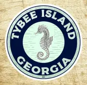 3 1/2" Tybee Island Georgia Decal Sticker Atlantic Ocean Savannah