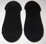 Socks, Ladies Low Cut, Sock Size 9-11, Shoe Size 5-9, 2 Pairs, Black