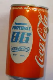 VINTAGE Penn State Football 1986 A Century of Excellence Coca-Cola Can NEW