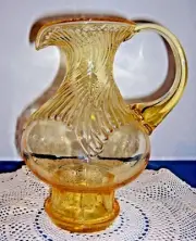 "Tiara" Exclusive Blown Glass Pitcher 9" Tall