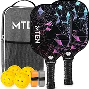 Pickleball Paddles, USAPA Approved Fiberglass Surface Pickleball Set with Pickleball Rackets, Pickle Ball Paddle Set ​for Beginners & Pros
