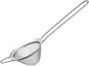 20x7x9.8cm Food Filter Strainer - Cocktail Strainer, Fine Mesh Kitchen Strainer Strainer, Fine Mesh Small Strainer With Long Handle, Stainless Steel Triangle Fine Mesh Strainer For Coffee, Drinks, Tea