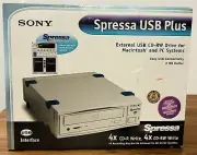 Brand New Sony Spressa CRX 100E/X2 External 4X CD-RW Drive For Mac & PC