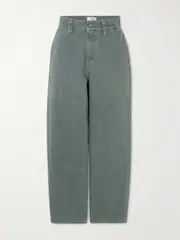 [FRAME] FRAME - Paneled Cotton-canvas Wide-leg Pants - Gray - 25 25 Gray
