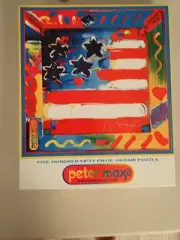 PETER MAX 550 pc Puzzle Flag with Heart ceaco 1999 Beatles SEALED NEW VERY rare